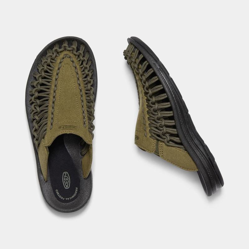 Sandalias Keen Uneek Para Mujer Verde Oscuro Oliva/Negros - Sandalias Keen Mexico (349725-MWB)